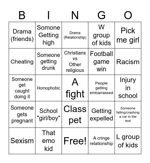 RV bingo card Bingo Card