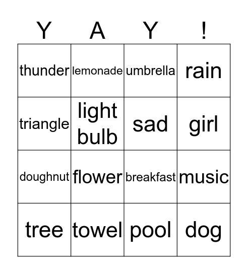 FUN Bingo Card