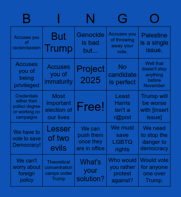 SHITLIB BINGO Card