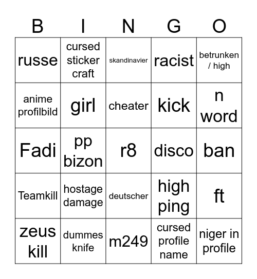 Office Bingp Bingo Card