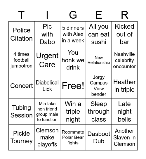 FALL 25 Bingo Card