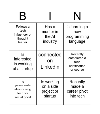 SOMOs x LiT Bingo Card