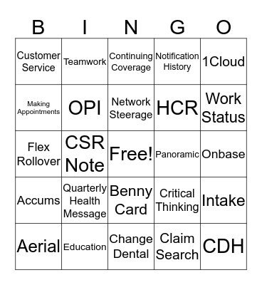 Plan Advisor Bingo Card