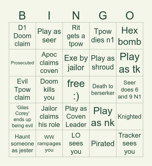 TOS Bingo Card