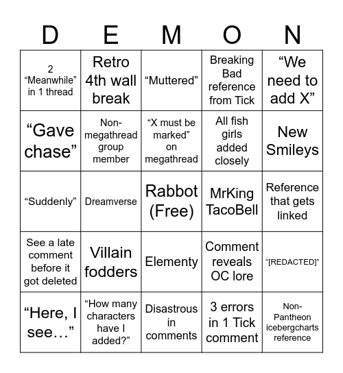 Emi4 Bingo 3 Bingo Card