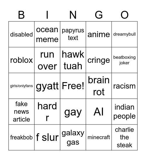 BINGO REELS V.3 Bingo Card