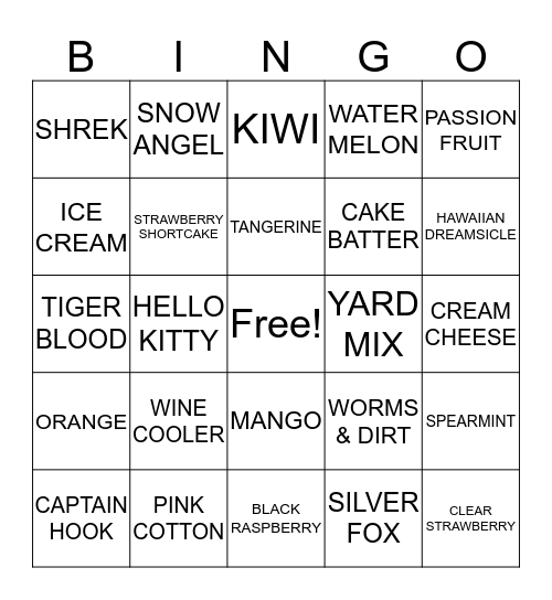 ANGEL'S SUGAR SHACK! SNOWBALL BINGO Card