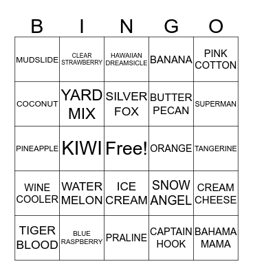 ANGEL'S SUGAR SHACK! SNOWBALL BINGO Card