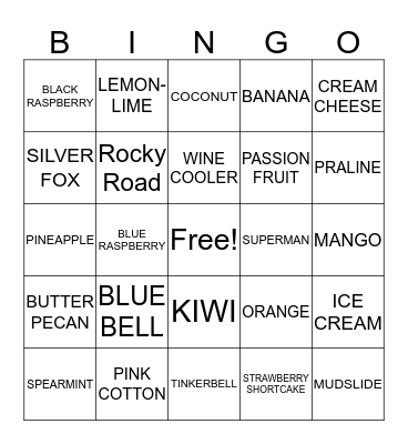 ANGEL'S SUGAR SHACK! SNOWBALL BINGO Card