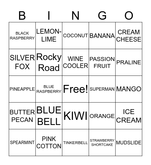 ANGEL'S SUGAR SHACK! SNOWBALL BINGO Card