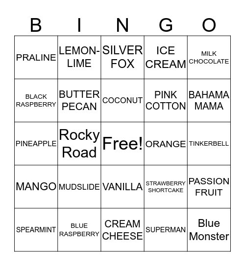 ANGEL'S SUGAR SHACK! SNOWBALL BINGO Card