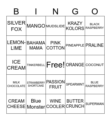 ANGEL'S SUGAR SHACK! SNOWBALL BINGO Card