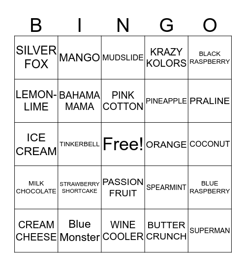 ANGEL'S SUGAR SHACK! SNOWBALL BINGO Card