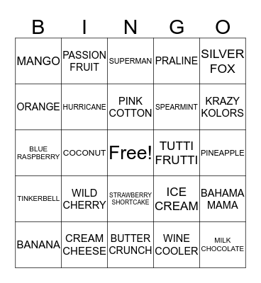 ANGEL'S SUGAR SHACK! SNOWBALL BINGO Card