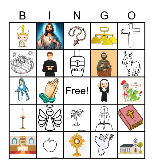 Catechism Bingo Card