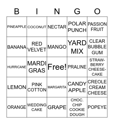 ANGEL'S SUGAR SHACK! SNOWBALL BINGO Card