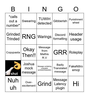 The Official FG Bingo Card