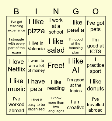 SESSION 1 Bingo Card