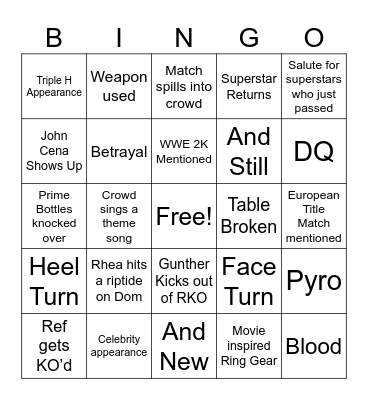 Aspect’s Bash In Berlin 2024 Bingo Card
