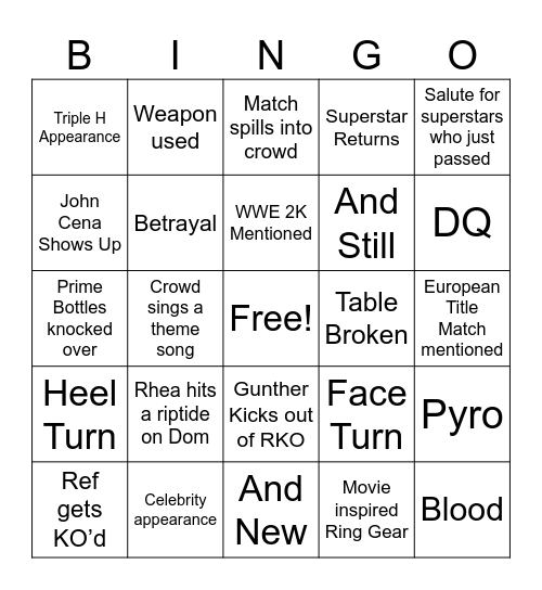 Aspect’s Bash In Berlin 2024 Bingo Card