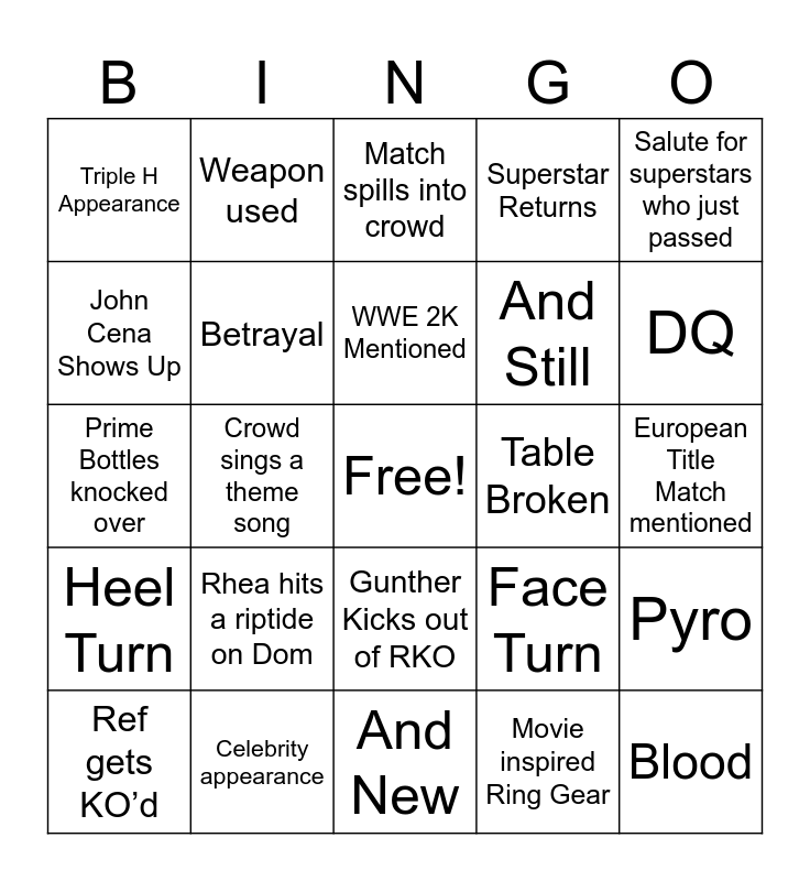 Aspect’s Bash In Berlin 2024 Bingo Card