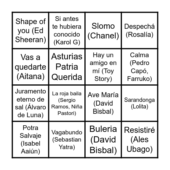 BINGO Card