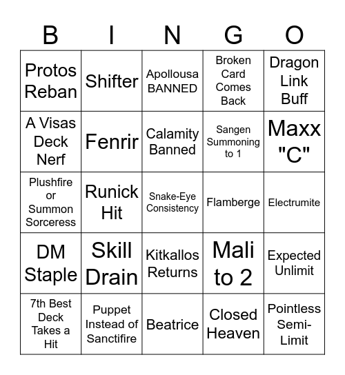 Farfa's Ban List Bingo Card