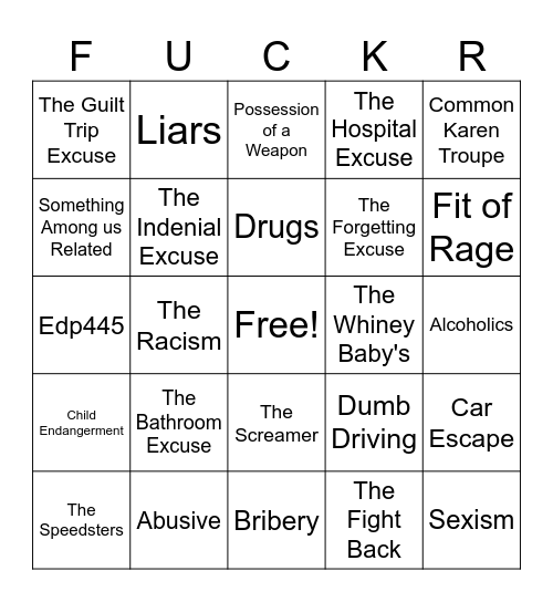 Dumb Idiot Videos List Bingo Card