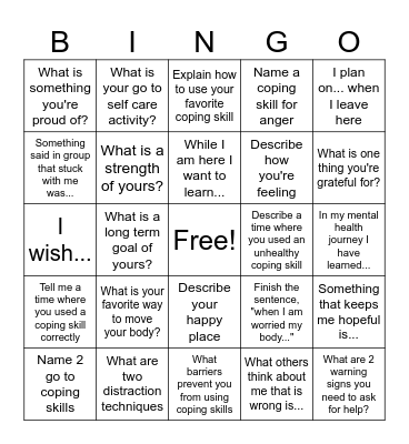 MHU BINGO Card