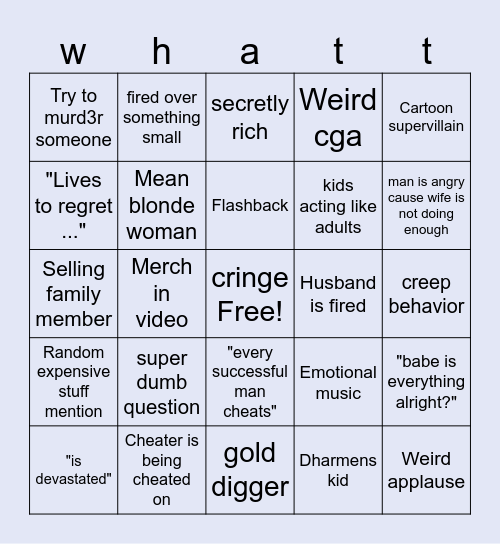 Dhar Mann bingo Kamito Nanami Bingo Card
