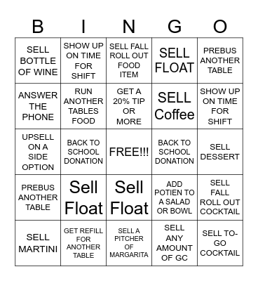 SERVER BINGO Card