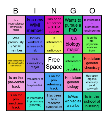 WIMI Bingo Card