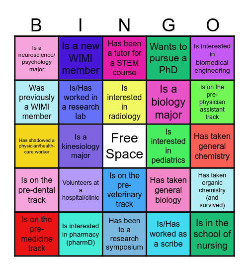 WIMI Bingo Card