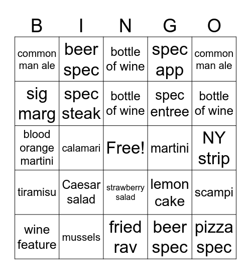 Farmhouse Bingo Card