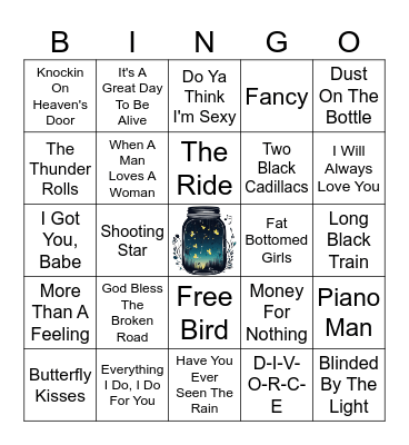 BLACK BINGO Card