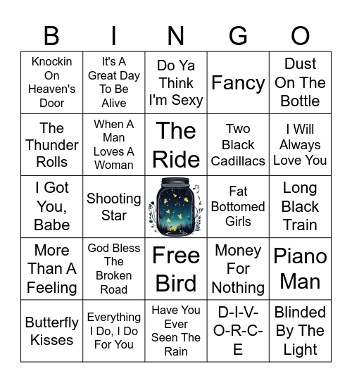 BLACK BINGO Card