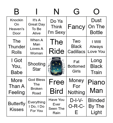 BLACK BINGO Card