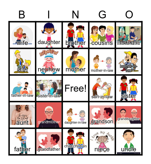 Family Bingo Card