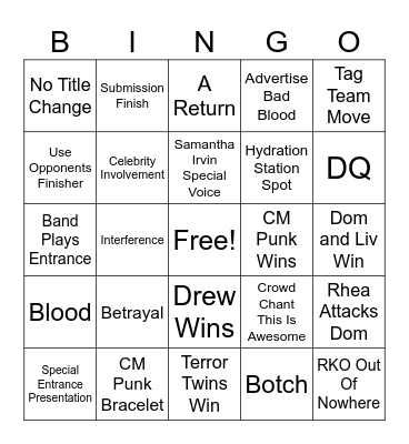 Bash At Berlin Bingo Card