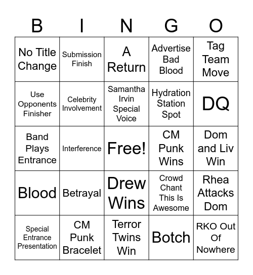 Bash At Berlin Bingo Card