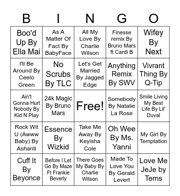 Bridal Shower Bingo Game Bingo Card