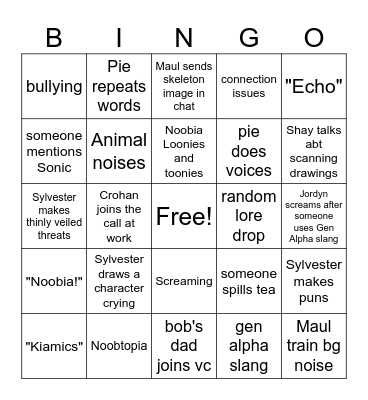 Artisaur call bingo Card