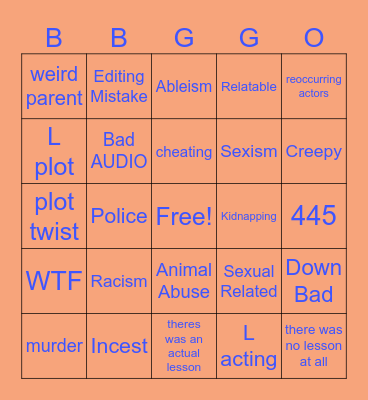 tmrws teachings Bingo Card