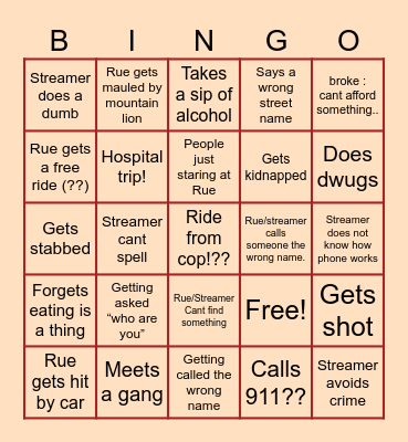 RP BINGO Card