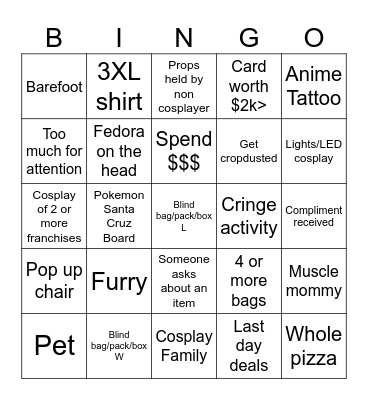 Anime Impulse Day 2 Bingo Card