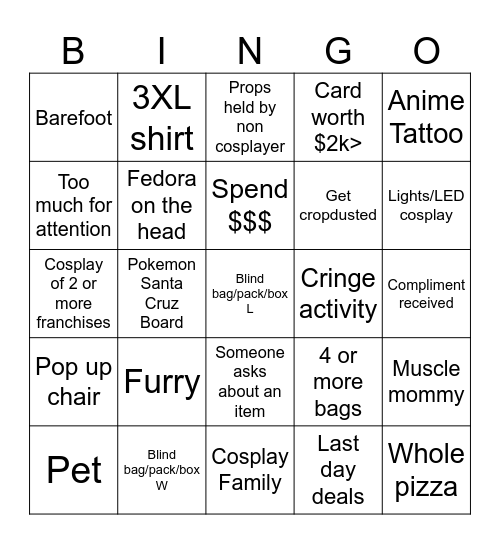 Anime Impulse Day 2 Bingo Card