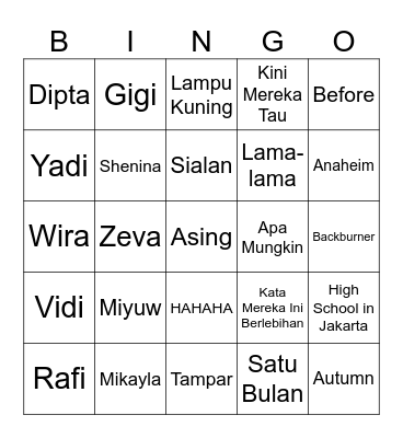 Bingo w/ Miyuw Bingo Card