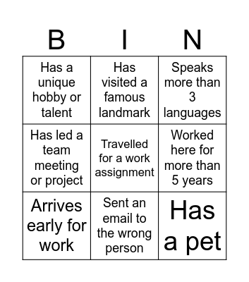 BINGO Card