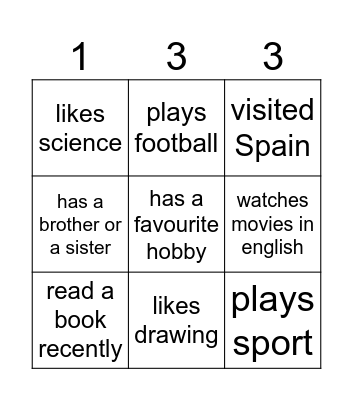 Back to school 2 Bingo Card