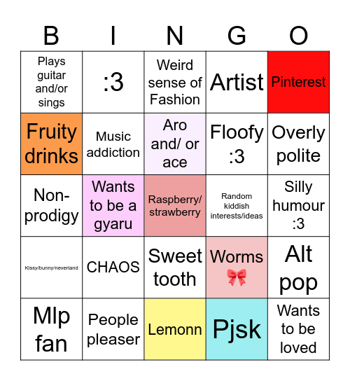 R u me? Bingo Card